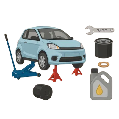How to do an oil service on a microcar with a Lombardini Progress ACT engine
