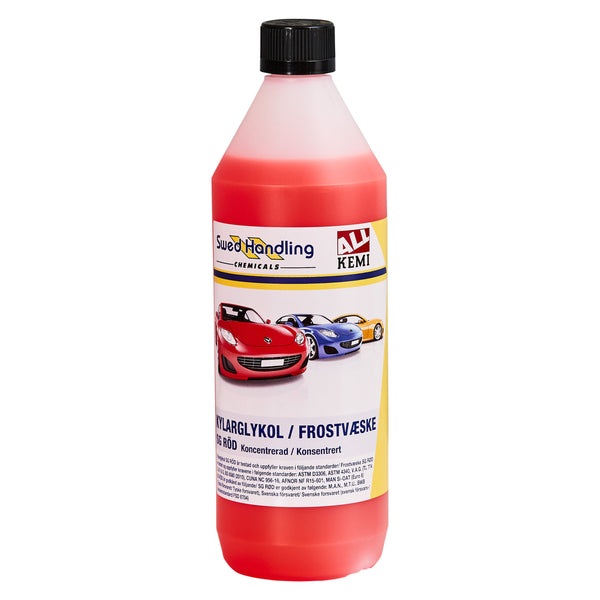 Kylarglykol / kylarvätska röd mopedbil 1 liter