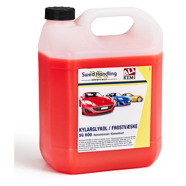 Kylarglykol / kylarvätska röd koncentrerad mopedbil 4 liter
